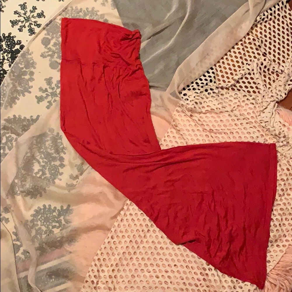 Orange maxi skirt